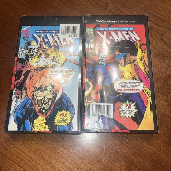 X-MEN Creators Choice #1 and 2 (VHS 1993) w/ Comic Books & Cards / NEW & SEALED - Picture 2 of 4